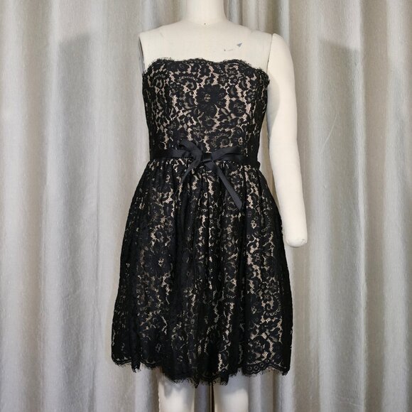 Robert Rodriguez Strapless Fit & Flare Lace Dress - Size 10 - Picture 2 of 12